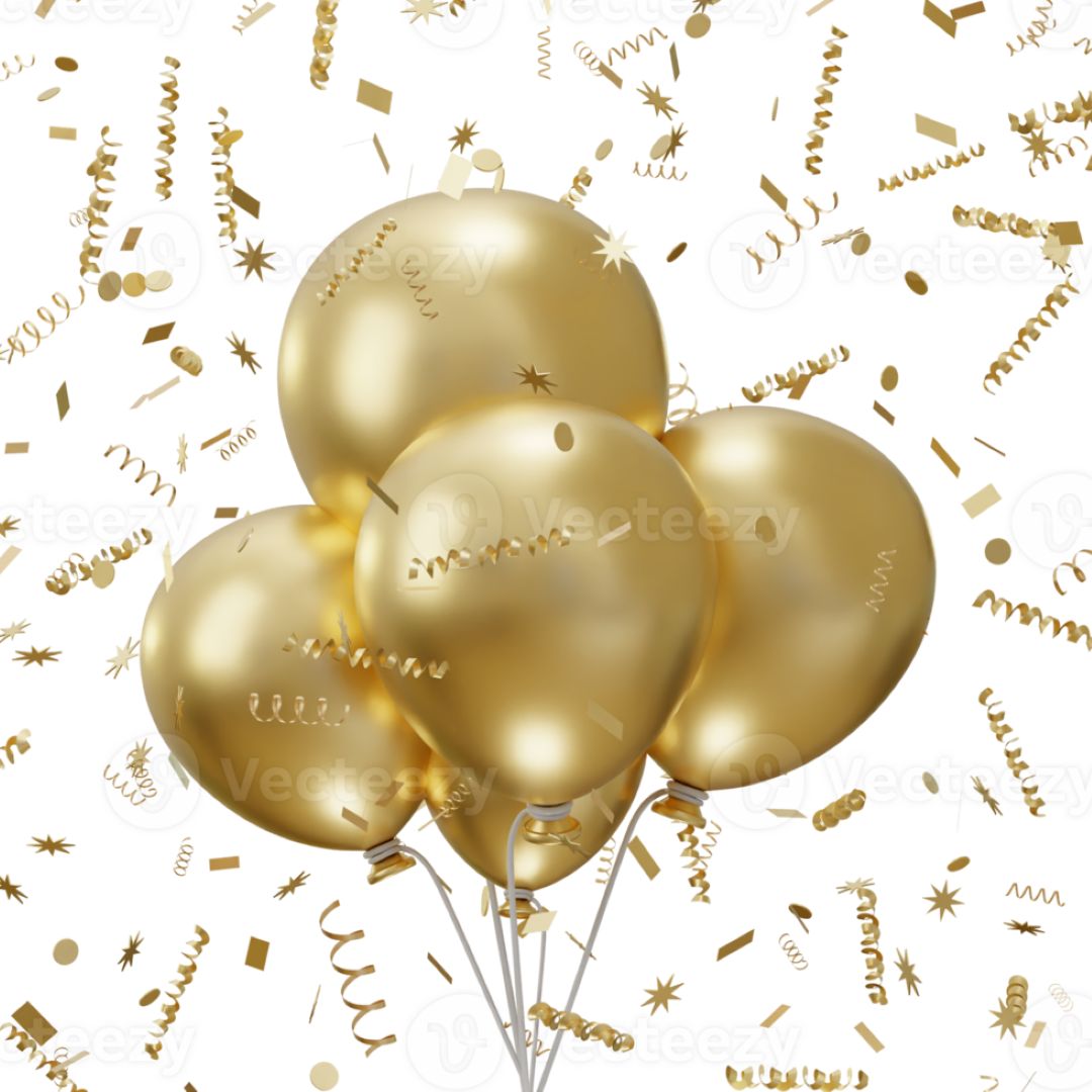 GOLD CONFITTI BALLOON 24